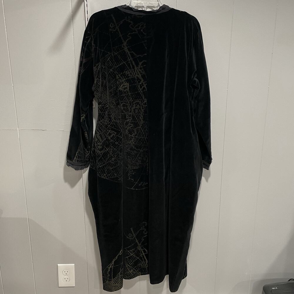 Artsy Visual Professional Womens Velvet Button Dress One Size Black Avant Garde - Picture 3 of 6